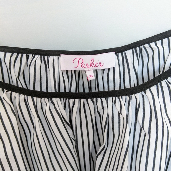 Parker Striped Marielle Cold Shoulder Blouse - Picture 4 of 7